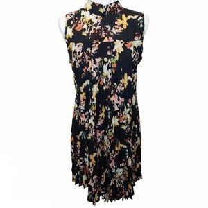 High Neck Pleated Bottom Dress